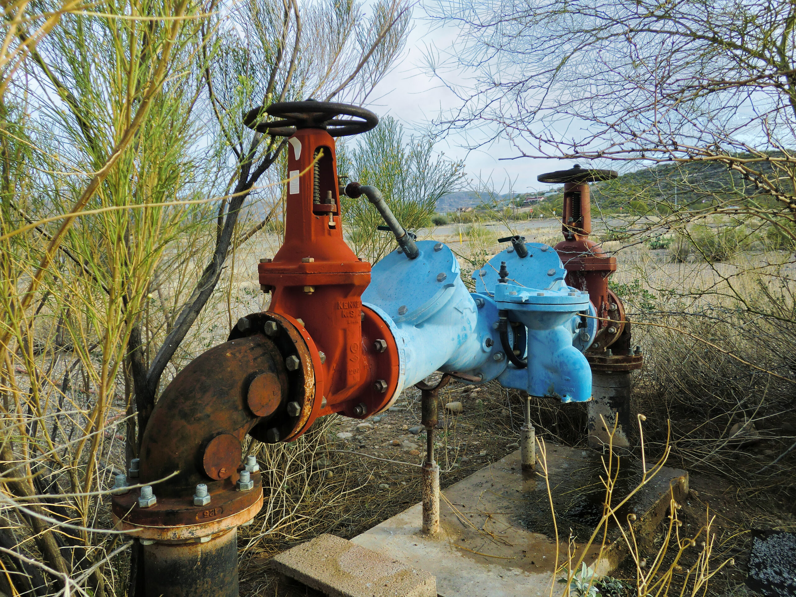 Backflow prevention valve assembly installed by Plumbing Solutions LLC for residential water safety.